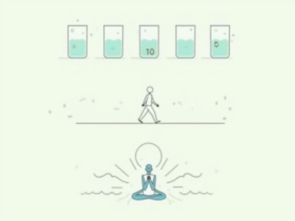 Herausforderung: Hydratieren, Laufen, Wiederholen! 5 Glas...